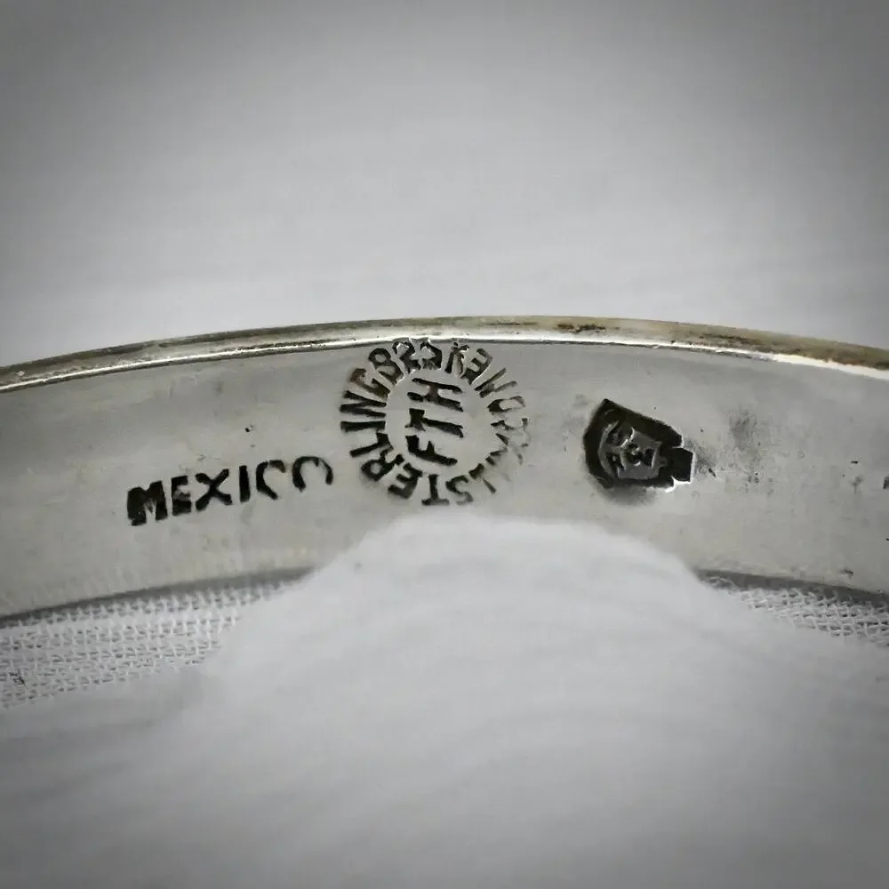 Vintage Eagle 3 Taxco FTH Sterling 925 Bangle Bracelet 8